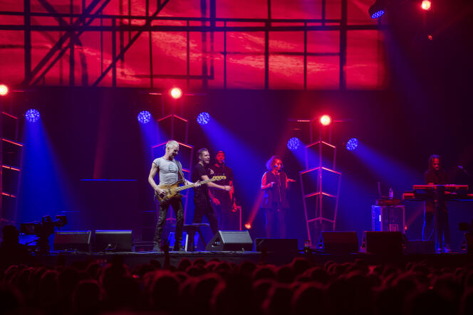 Sting en concert à la LCLC Arena de Décines-Charpieu (Rhône), le 13 décembre 2023. 